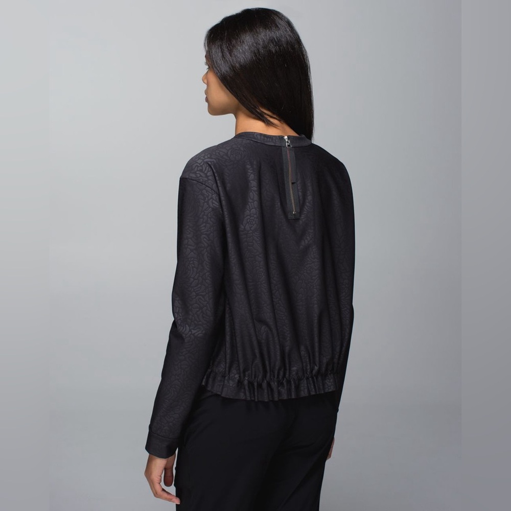 Lululemon Departure Top - Petal Camo Embossed Black - Picture 2 of 15